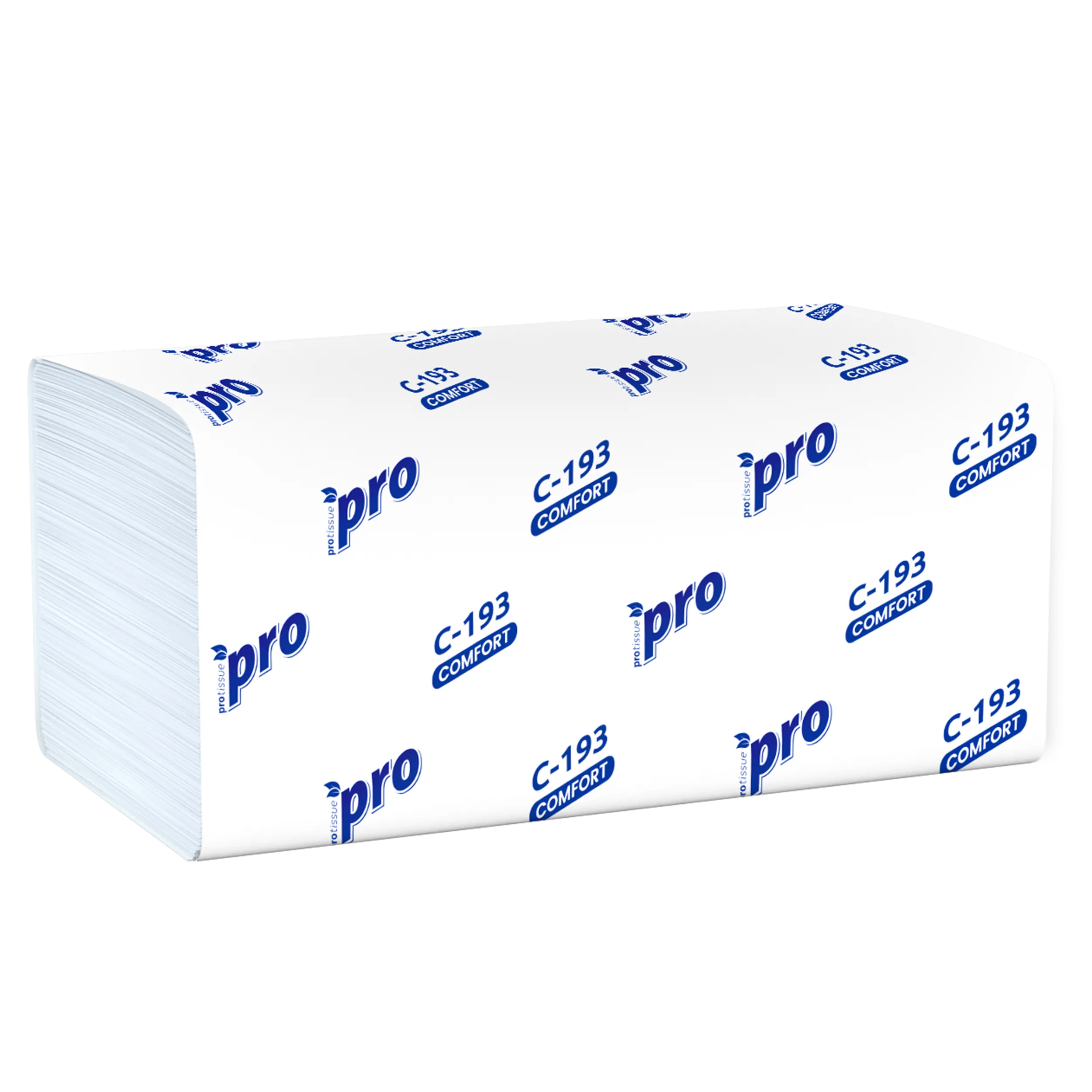 Бумажные полотенца листовые PROtissue белые V сложения 1 слойные 250 листов (артикул производителя C193)