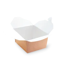 Бумажный контейнер чайна бокс 130х105х64 мм, 600 мм крафт (OSQ) ECO FOLD BOX
