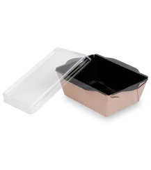 Бумажный контейнер OSQ OPSALAD 400 мл 145x96x45 мм черный