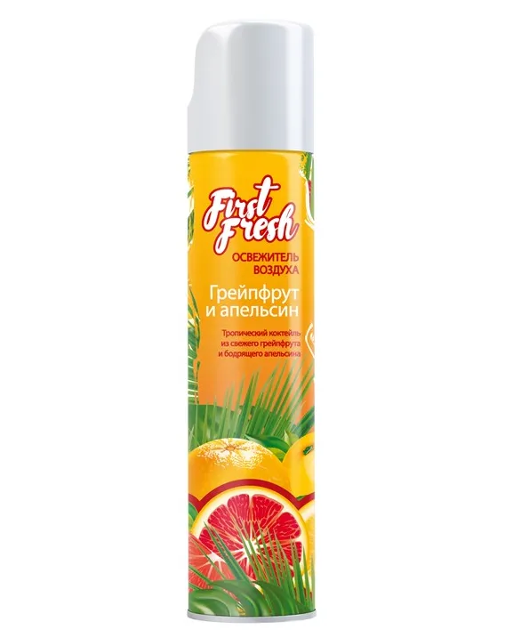 Освежитель воздуха аэрозольный FirstFresh Грейпфрут и апельсин ручное распыление 300 мл (артикул производителя 100336)
