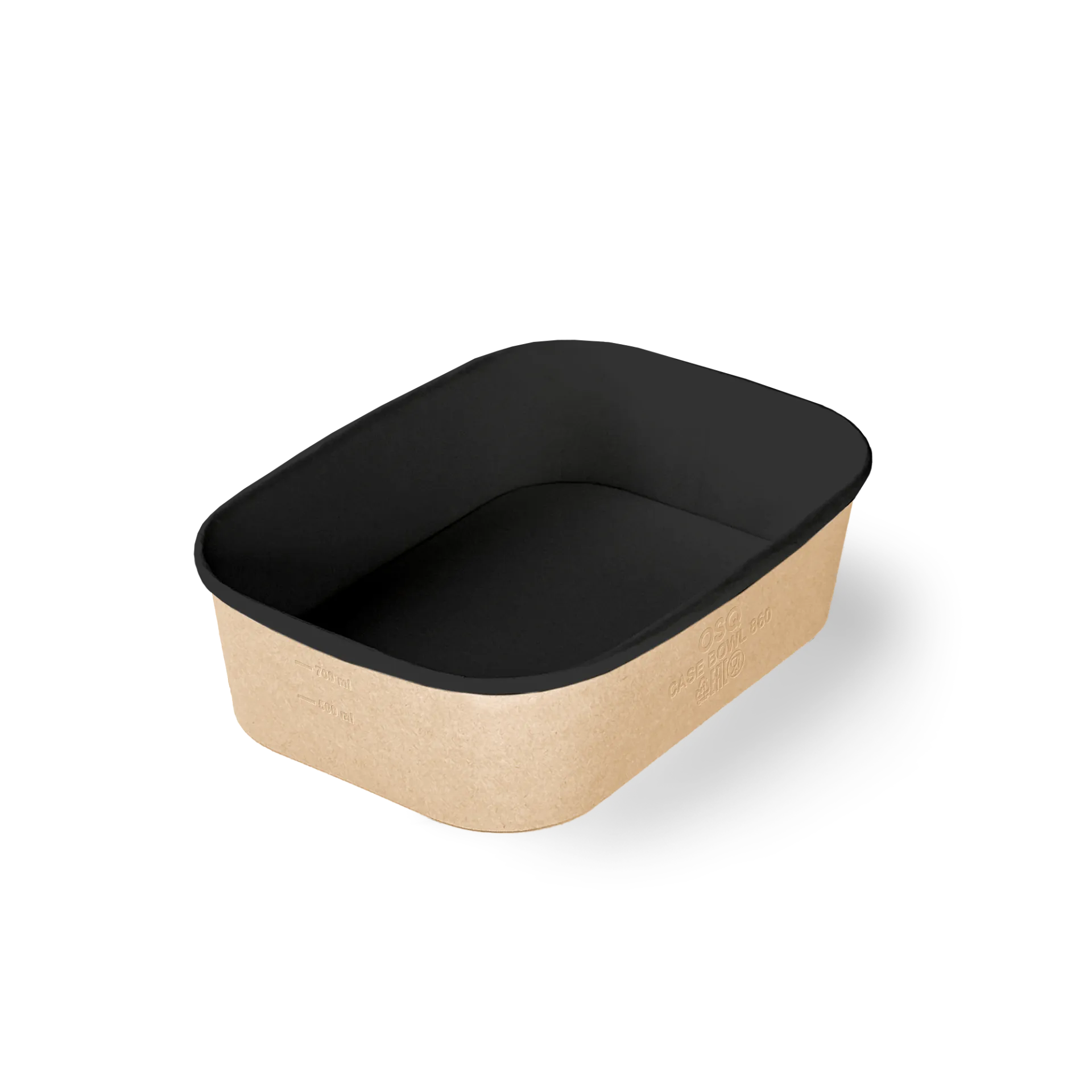 Контейнер бумажный CASE BOWL 660 170х120х51 черный