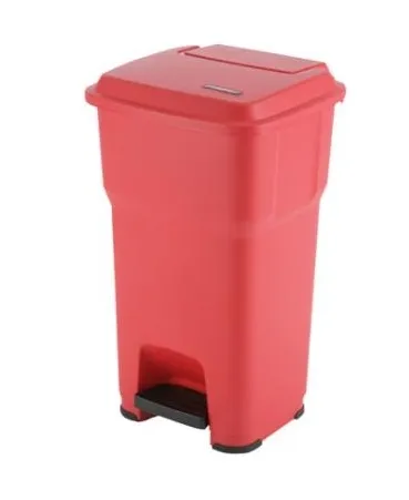 Контейнер пластик. с педалью и крышкой ГЕРА (60 л) красный, арт. 137752