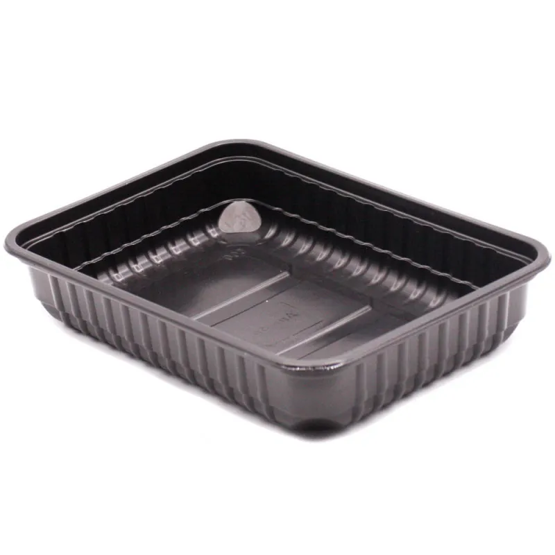 Контейнер пластиковый прямоугольный 179х132х35 мм, 500 мл черный
