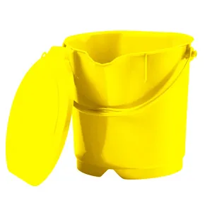 Ведро пластиковое 9л желтое арт 80102-4