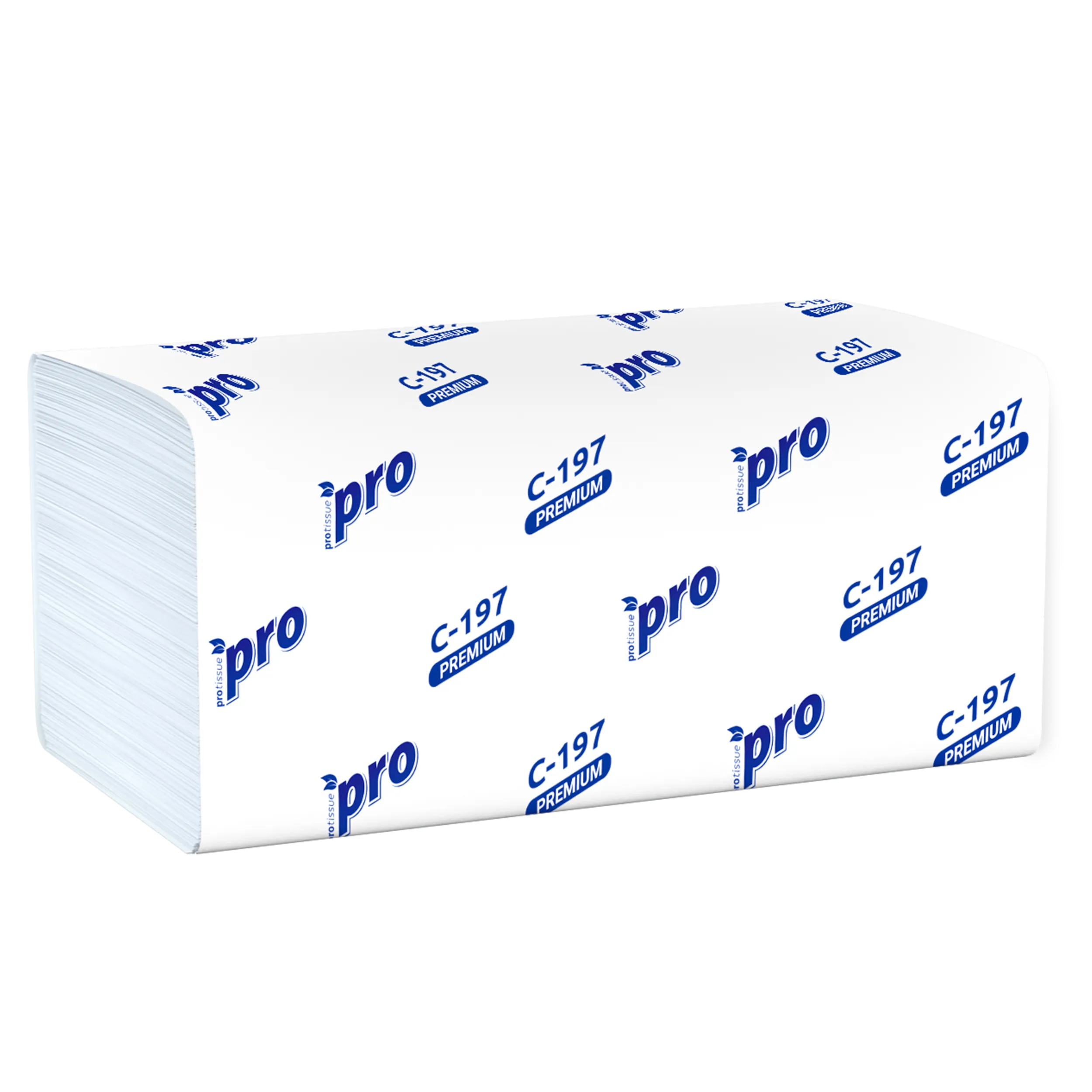 Бумажные полотенца листовые PROtissue V сложения 2 слойные белые 200 листов (артикул производителя C197)