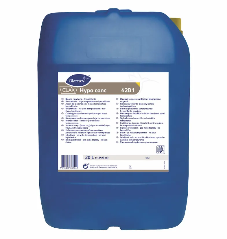 Отбеливатель низкотемпературный для белья Diversey Clax Hypo conc 20 л (артикул производителя 101101822)
