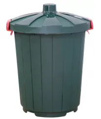 Бак для мусора 105л МБ-105 темно-зеленый с крышкой