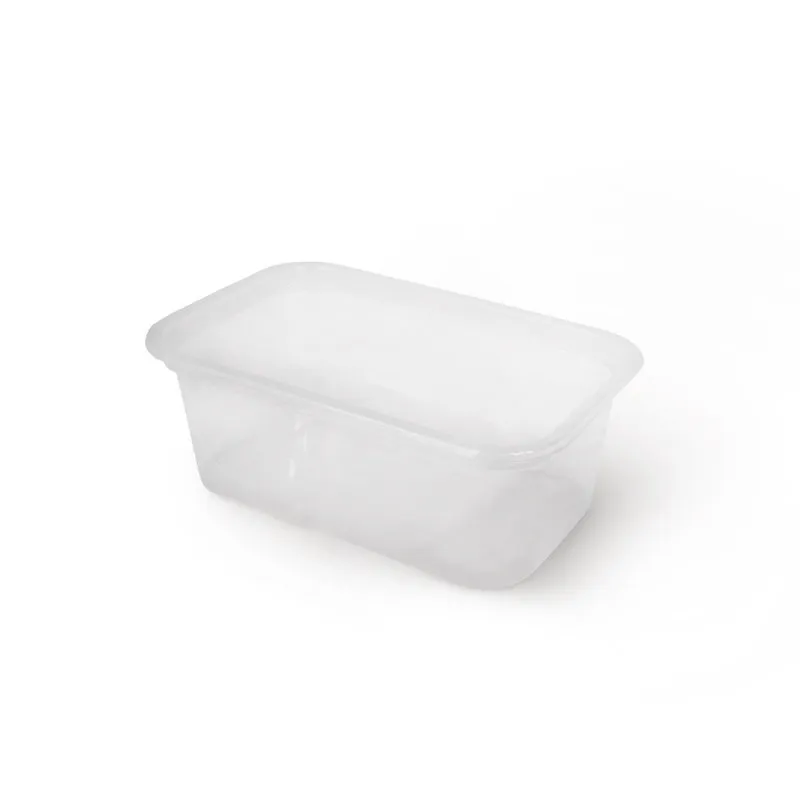 Контейнер под запайку пластиковый прямоугольный 142х92х46 мм, 450 мл прозрачный