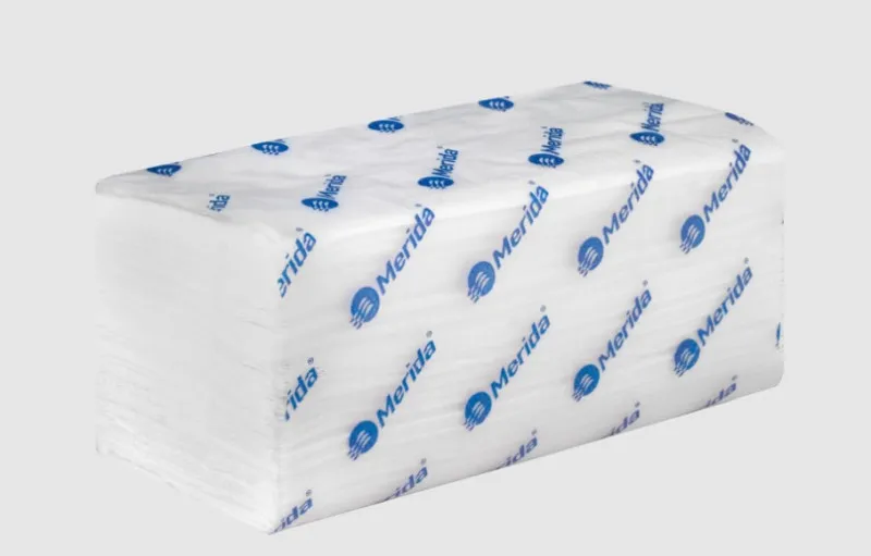 Полотенца бумажные листовые Merida Стандарт 2 сл белые V сложения 200 л (артикул производителя BP1408)
