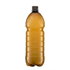 Бутылка ПЭТ 1л с УЗКИМ горлом фигурн. коричневая. ГАЗ