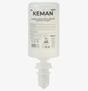 Мыло-пена для рук кардтридж Keman S4 нейтральное бесцветное с отдушкой 1 л (артикул производителя 500511)