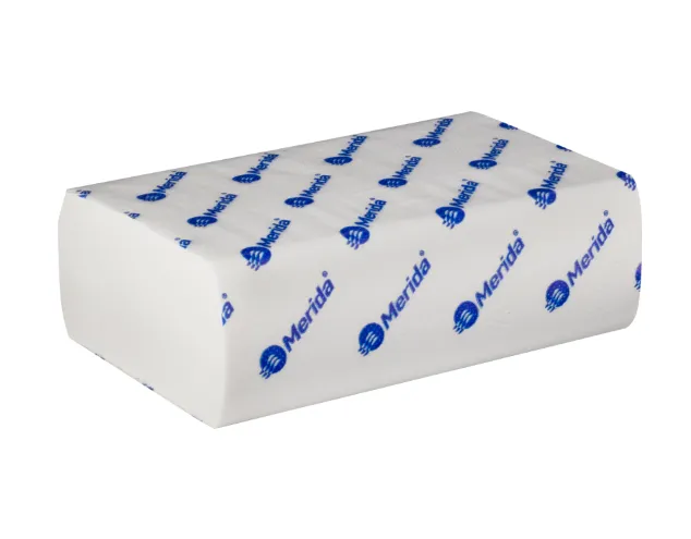 Полотенца бумажные листовые Merida КОМФОРТ 2 сл белые Z сложения 200 л (артикул производителя BP2405)