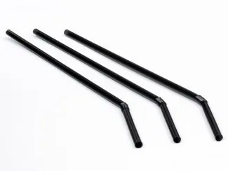 Трубочки для коктейля с изгибом утолщенные черные, диаметр 5 мм, 21см 250шт