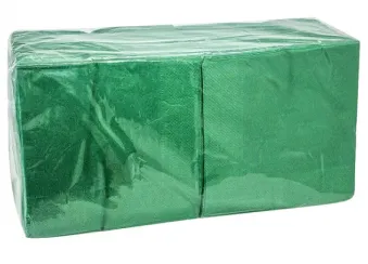 Салфетки бумажные зеленые 33х33 двухслойные 200 шт