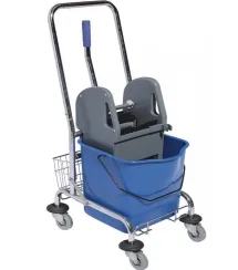 Тележка для уборки одноведерная 23 л с отжимом каркас металлический (артикул производителя VMIC0006)