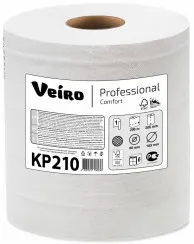 Бумажные полотенца в рулоне с центральной подачей VEIRO Professional Comfort 1 слойные белые 200 м (артикул производителя KP210)