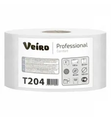 Туалетная бумага в рулоне VEIRO Professional Comfort 2 слойная белая 170 м (артикул производителя Т204)