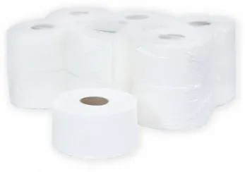 Туалетная бумага в мини рулоне ТЕРЕС 2 слойная белая 120 м (артикул производителя T-0040)
