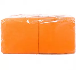 Салфетки бумажные 33х33 1-сл оранжевые (300шт) (М)