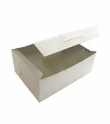 Коробка для пирожных 215х150х60 мм картон белая