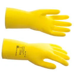 Перчатки резиновые HQ Profline S желтые