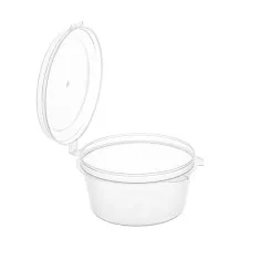 Соусник 50 мл с крышкой прозрачный с упорами под пальцы 