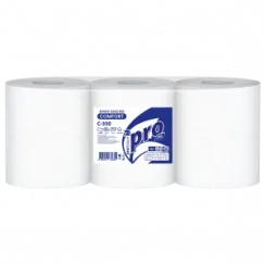 Туалетная бумага в рулоне PROtissue 1 слойная белая 525 м (артикул производителя C350)