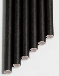 Трубочки для коктейля Шварц без изгиба бумажные 6х195мм черные