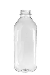 Бутылка ПЭТ 0,5л с ШИРОКИМ горлом квадр. прозрачная