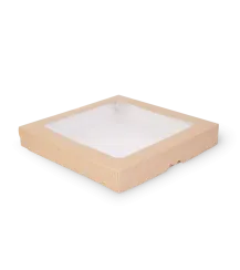 Контейнер бумажный с окном OSQ TABOX 2500 PRO (260х260х40) крафт