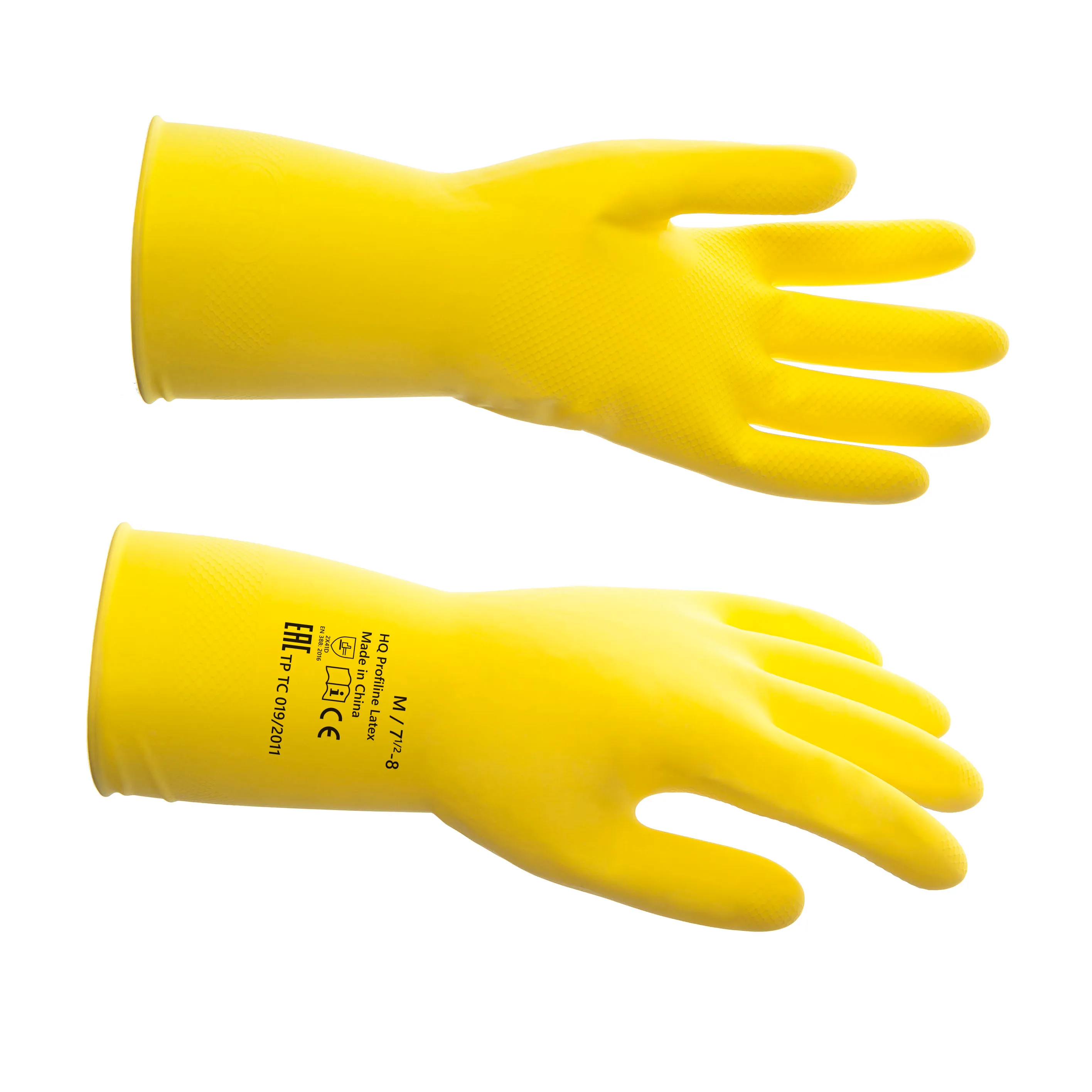 Перчатки резиновые HQ Profline M желтые