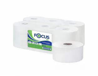 Бумага туалетная FOCUS Jumbo Eco 1 сл белая 450 м (артикул производителя 5050785)