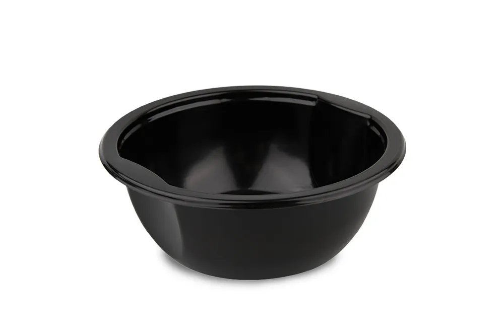 Миска под запайку пластиковая круглая d150 мм, 500 мл черная