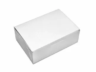 Коробка для пирожных 200х140х80 мм картон белая