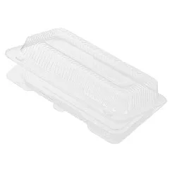 Контейнер ракушка пластиковый прямоугольный 224х117х52 мм, 860 мл прозрачный Комус