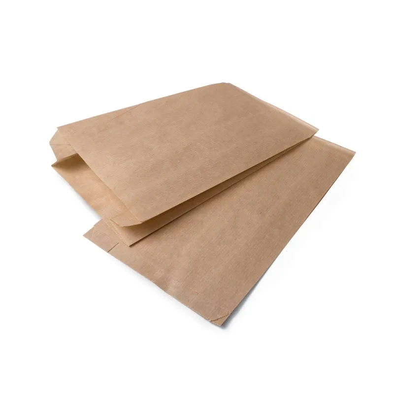 Пакет бумажный 140х80х240мм с плоским дном крафт