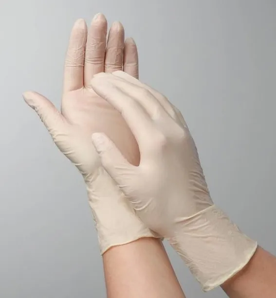 Перчатки одноразовые латекс 100шт/пач L неопудренные