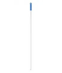 Ручка алюминиевая для держателя мопов с резьбой 130см d22мм синяя