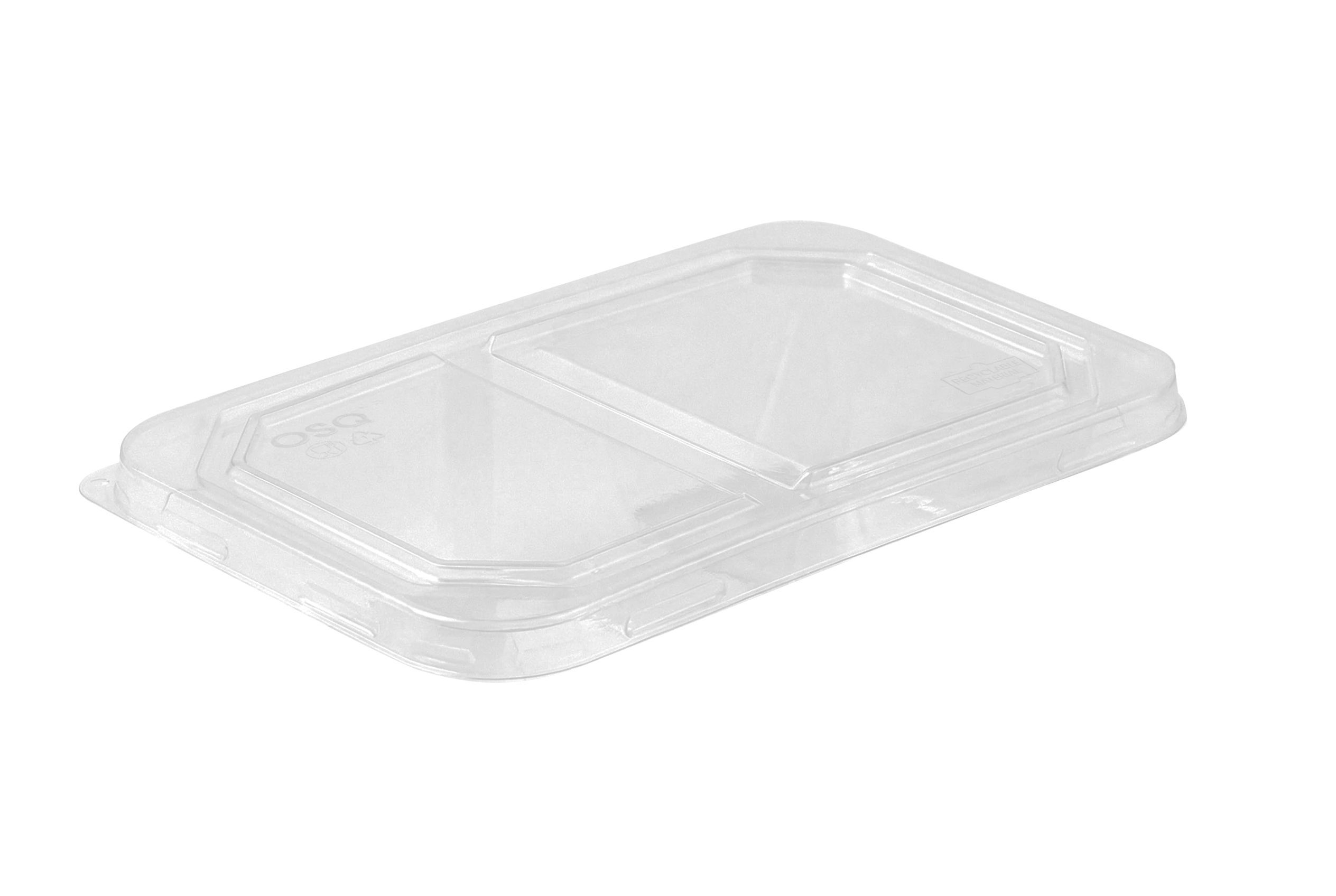 Крышка к контейнеру бумажному OCTOBOX 800 2-секц плоская прозрачна