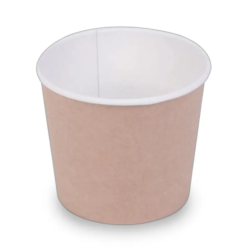 Бумажный контейнер круглый Round Bowl 400 мл крафт