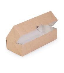 Контейнер бумажный с окном OSQ TABOX 500 PRO (167х70х40) крафт